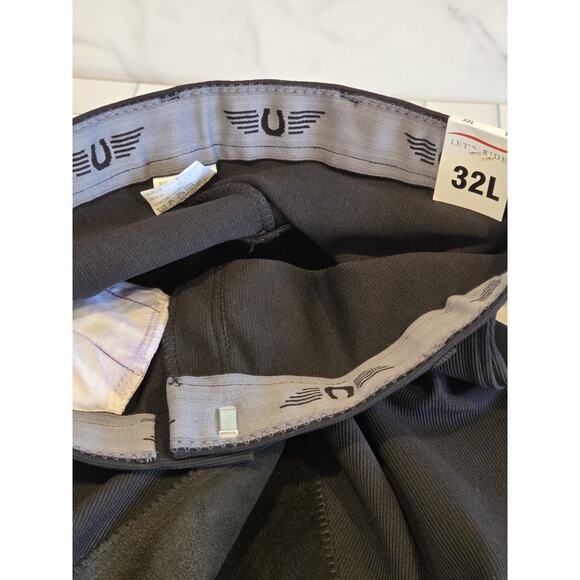 Tuff Rider Ribbed Breeches Black | 32 Long NWT Equestrian Hunting Wives Dressage - Picture 7 of 11
